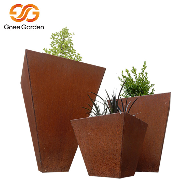 corten planter pots