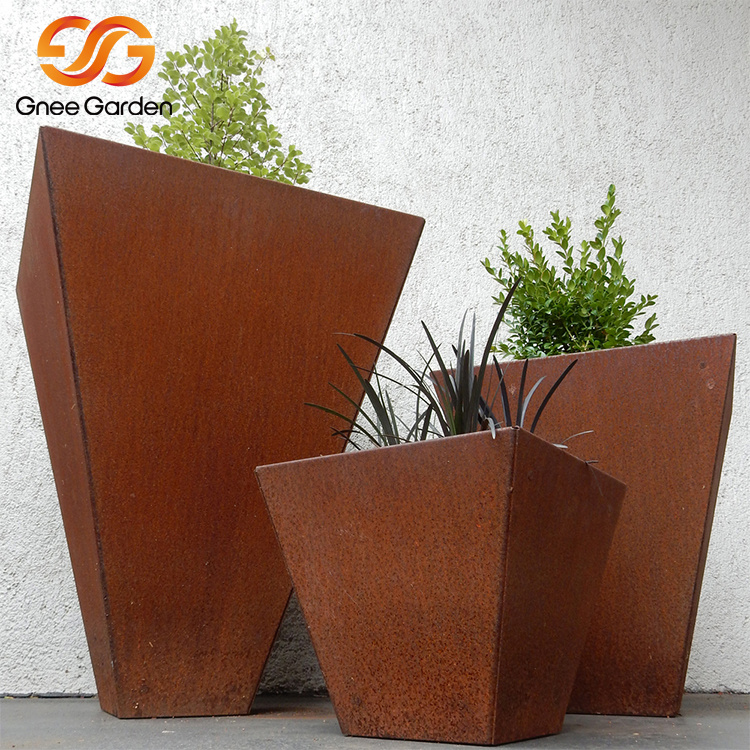 corten planter pots